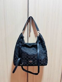 Coach signature canvas two way hobo bag
