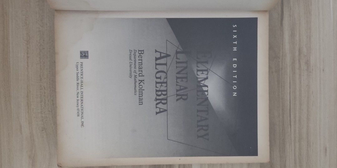Elementary Linear Algebra Book (Category: Textbooks) located in Quezon City. Submitted by abvon_dlc (Listing ID 1300876612, Image 2). Description: Location: Mendez Road, Barangay Baesa, Quezon City.