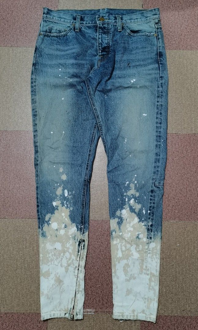 Fear of god splatter jeans Men s Fashion Bottoms Jeans on Carousell