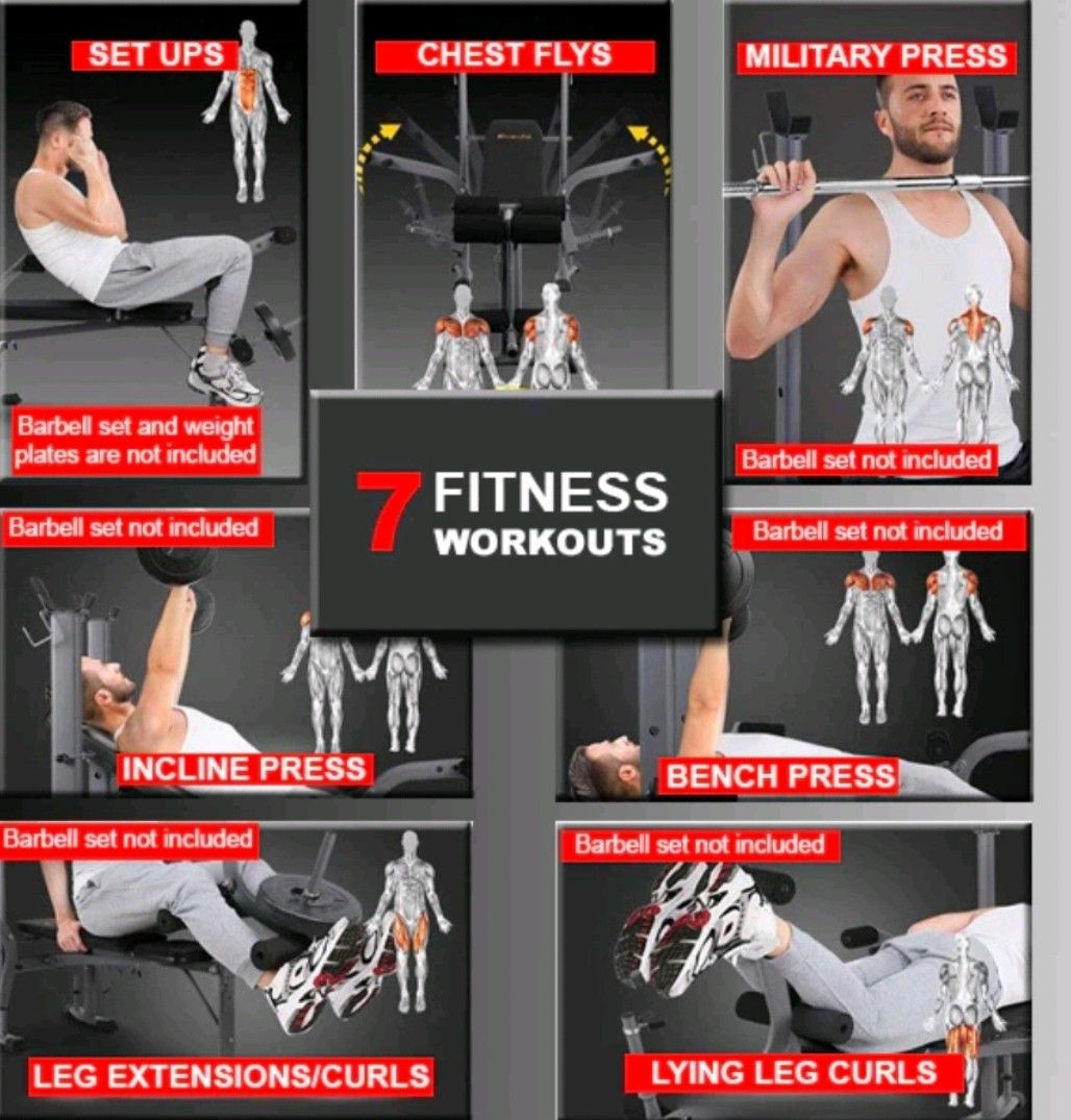 Fitness and workout table, Sports Equipment, Exercise & Fitness, Cardio ...