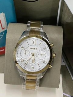 FOSSIL SMALL SIZE TWO TONE DIAL GRANT STEEL AUTHENTIC WATCH