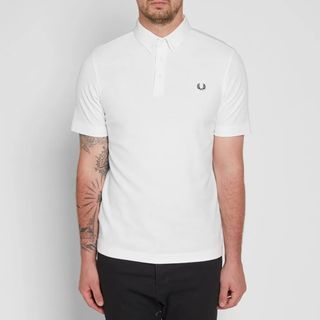 Fred Perry  woven white Polo shirt