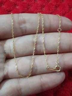 K18 Japan gold Twisted Chain 16'' .9g