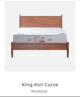 King Koil Curva (Queen size) Mattress with bedframe 