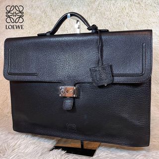LOEWE Anagram Briefcase Black Leather Business