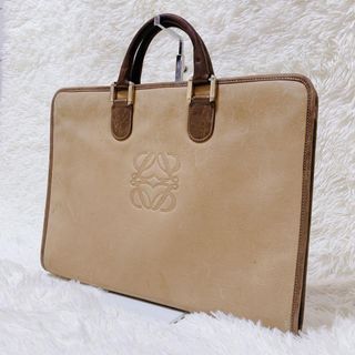 LOEWE Anagram Briefcase Business Bag Brown