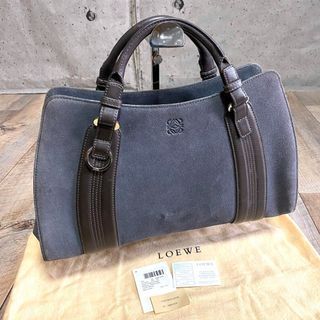 LOEWE Anagram Suede Leather Handbag Camoscio Tote Bag