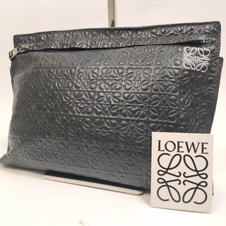 LOEWE clutch bag T pouch repeat anagram nappa leather