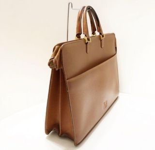 LOEWE Handbag Leather Brown Bag Business