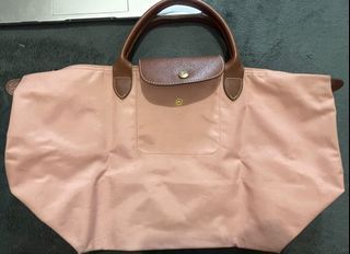 Longchamp peachy pink medium tote bag