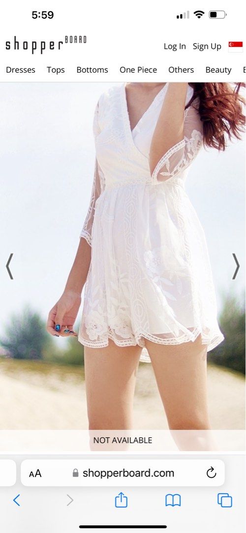 Lovet Letti Crochet Lace Romper White XS (brand new), Women's