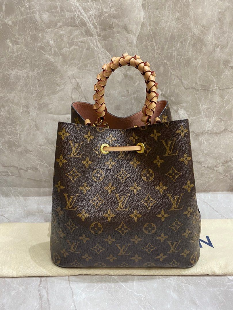 Lv neonoe braided handle monogram pink 2020 Size 25x26x17cm Dustbag