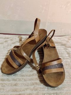 Mendrez wedge sandal Camel/Bronze