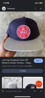Mine 250+ shipping fee   Vans snapback cap  One size fits all  Condition: Excellent, no major issue ❌❌❌ super ganda nito sa personal boss madam