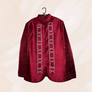 Modern Red Coat Barong for Rent