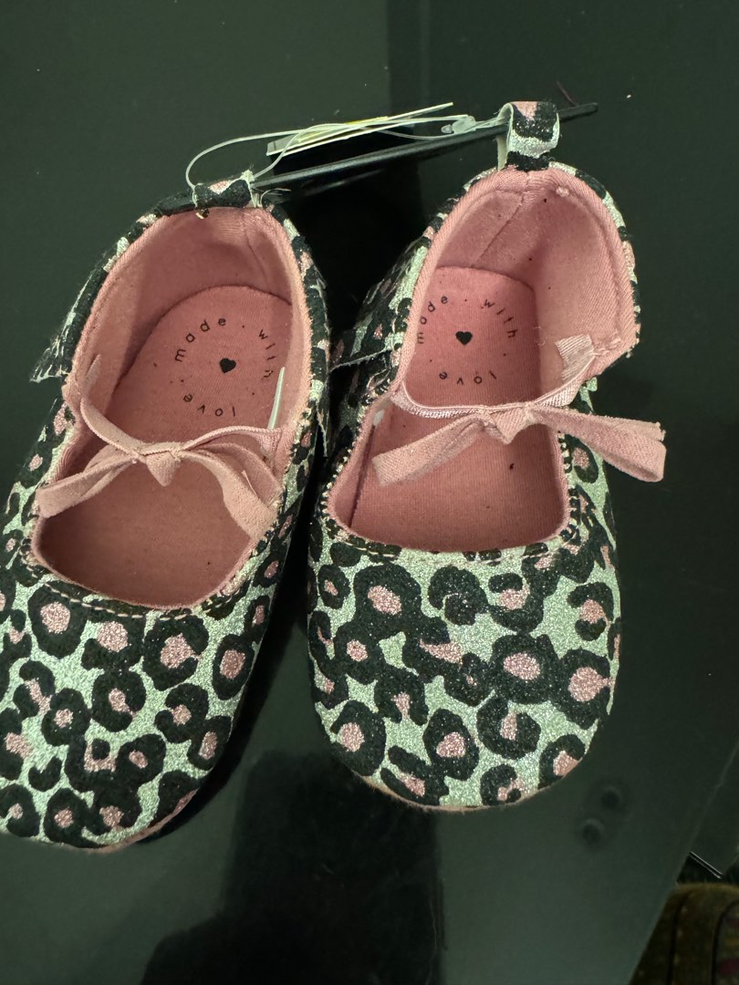 Mothercare first walker shoes glitter panther pink girl Babies Kids Babies Kids Fashion on Carousell