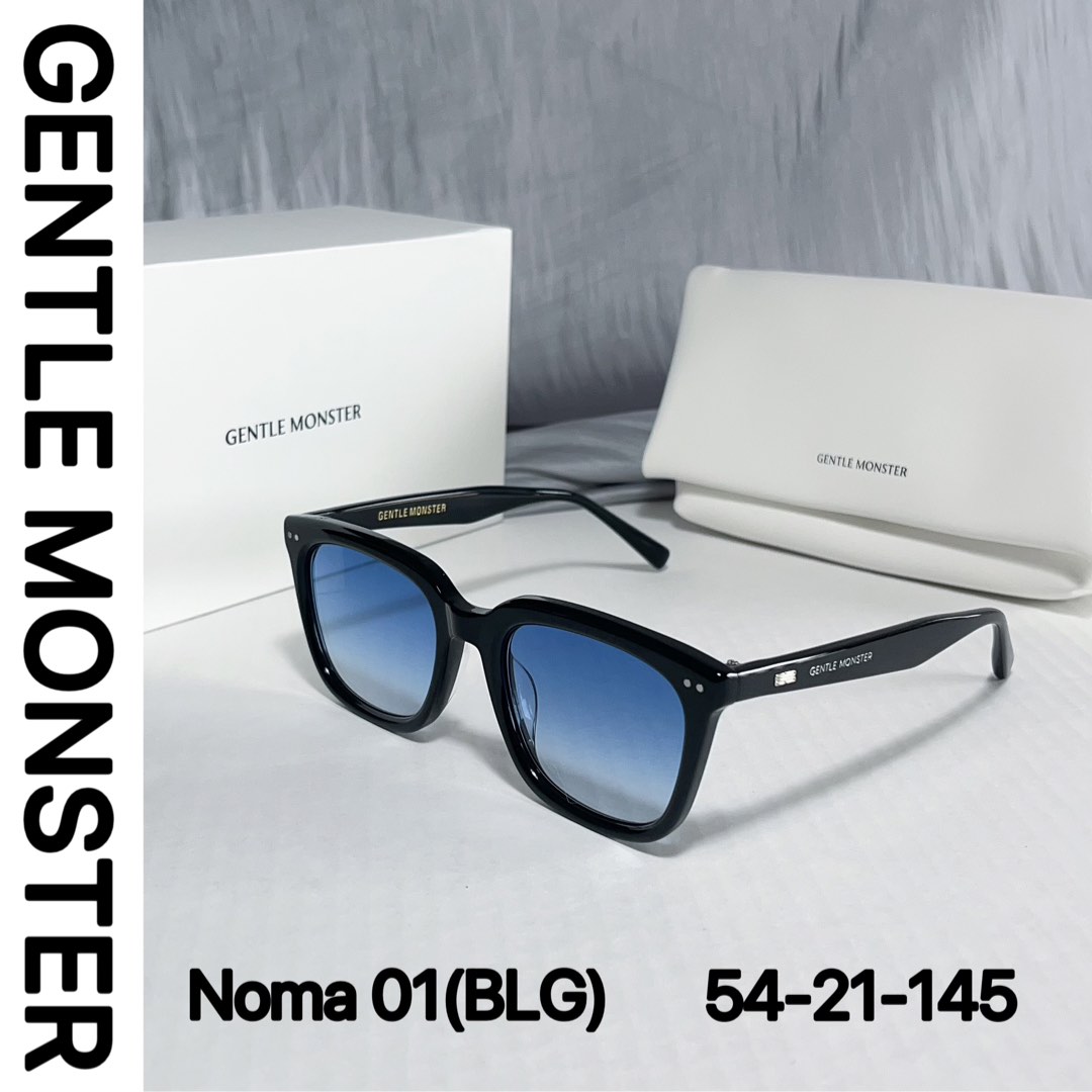 Ready Stock) Noma 01(BLG) | Gentle Monster Sunglasses | 54-21-145 |Curved  Square Black Acetate Frame Blue lenses, Men's Fashion, Watches &  Accessories, Sunglasses & Eyewear on Carousell