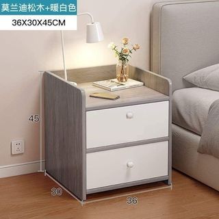 Nordic Wooden Elegant Bedside Table Nightstand Coffee Side Table with Drawer Product Description