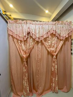Premium Quality Peach  Curtain Set for Sala