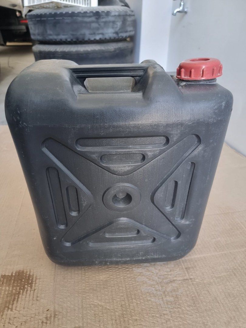 Plastic gallon container (Category: Everything Else Others) located in San Juan City. Submitted by clothinglove (Listing ID 1300817611, Image 2). Description: Plastic gallon container 5 gallons capacity Black color with red cap Used once only Clean - washed already 70pcs available .