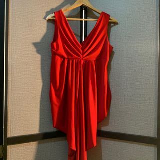 Plus Size Red Cocktail Dress Gown