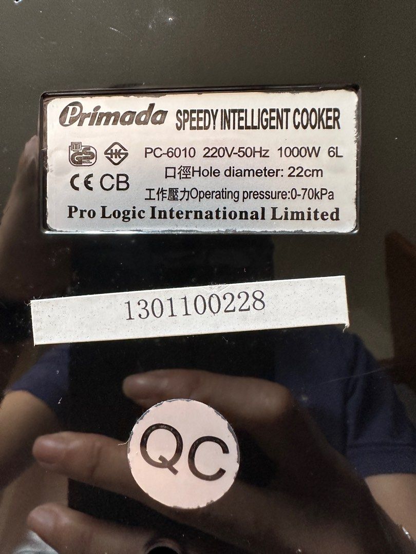 Primada Speedy Intelligent Pressure Cooker 6L 6 PC 6010 Carousell