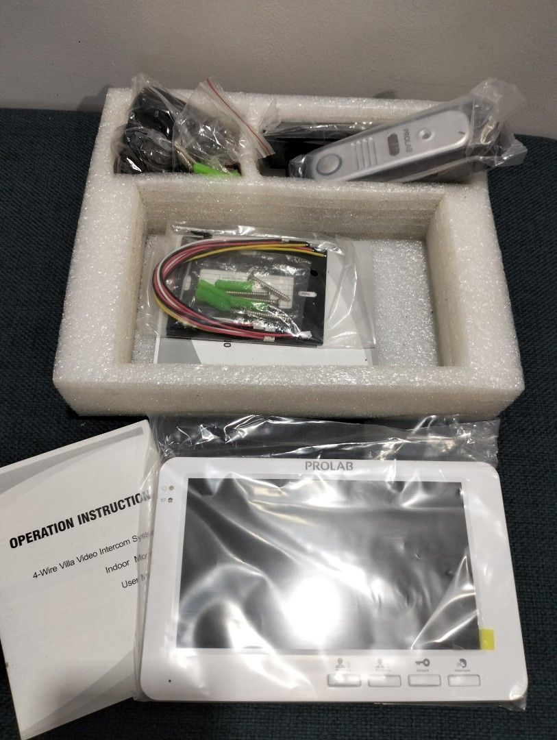 Prolab Security System INT-7AKIT Door Video Intercom Kit (Category: Security Systems & CCTV Cameras) located in Baguio. Submitted by bitsbaguio (Listing ID 1300895866, Image 2). Description: Prolab Security System INT-7AKIT Door Video Intercom Kit , Unused, No Box. Last photo for reference. Price: 1500 NOW ON SALE!!!.