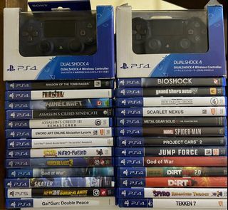 Ps4 games and controllers