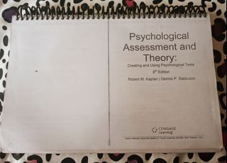 Psychological Assessment by Kaplan (photo copy)