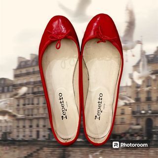 red patent repetto flats
