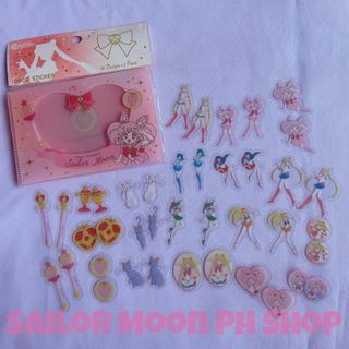 Sailor Moon 40pcs Deco Anime Cartoon Transparent Diary Journal Scrapbooks Decor Decals Stickers Set B