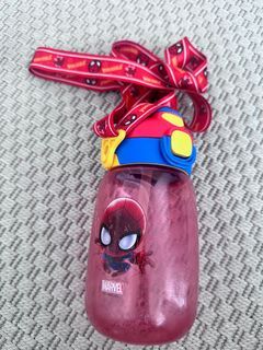 Spiderman water bottle with sling