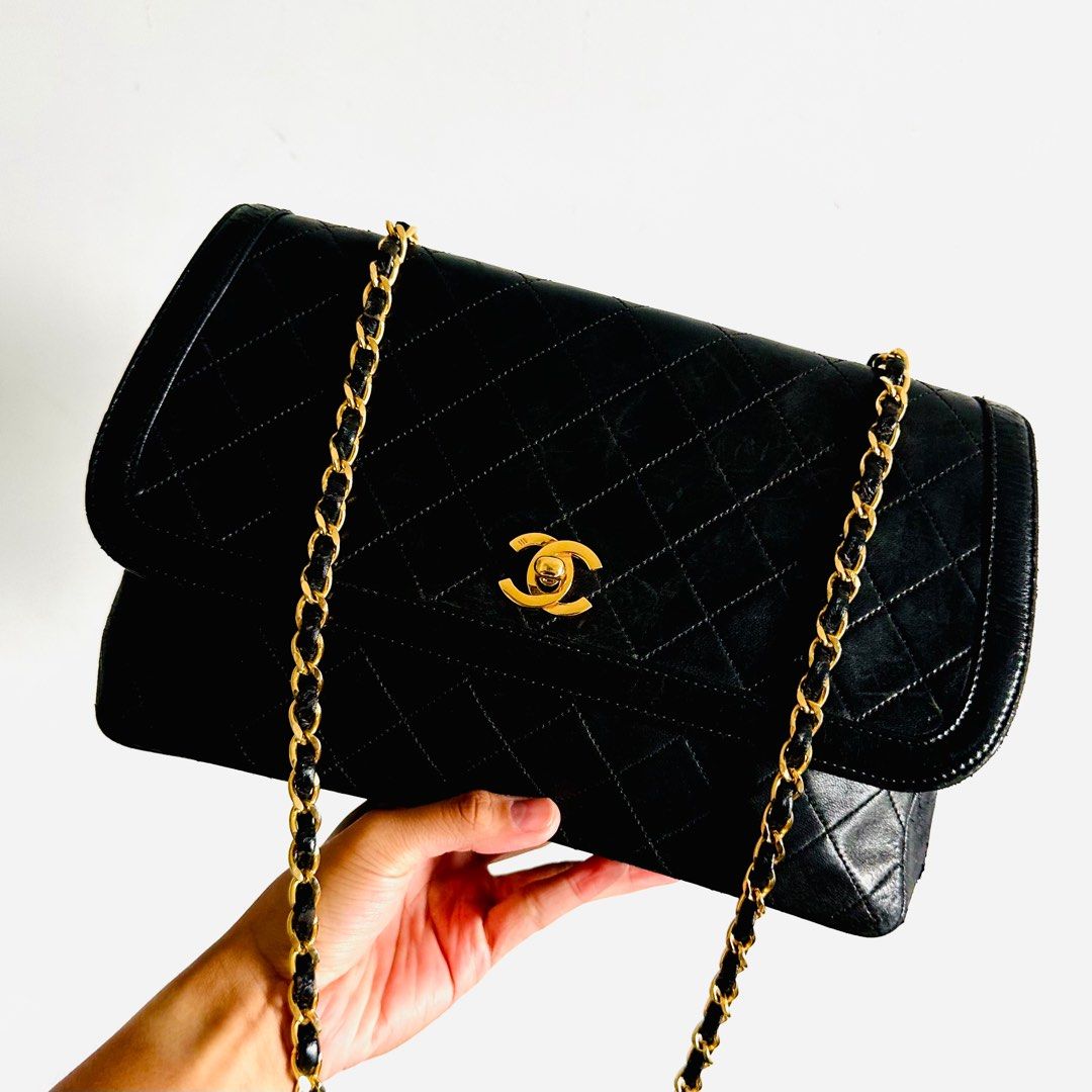 Chanel quilted sling bag shop
