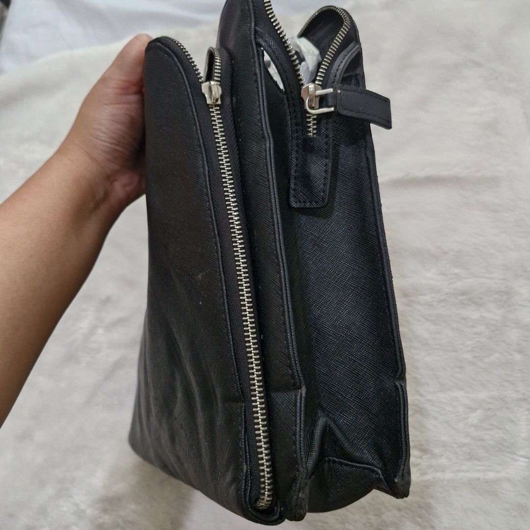 TAS LAPTOP TAS KERJA TAS TENTENG PRADA SAFFIANO BLACK