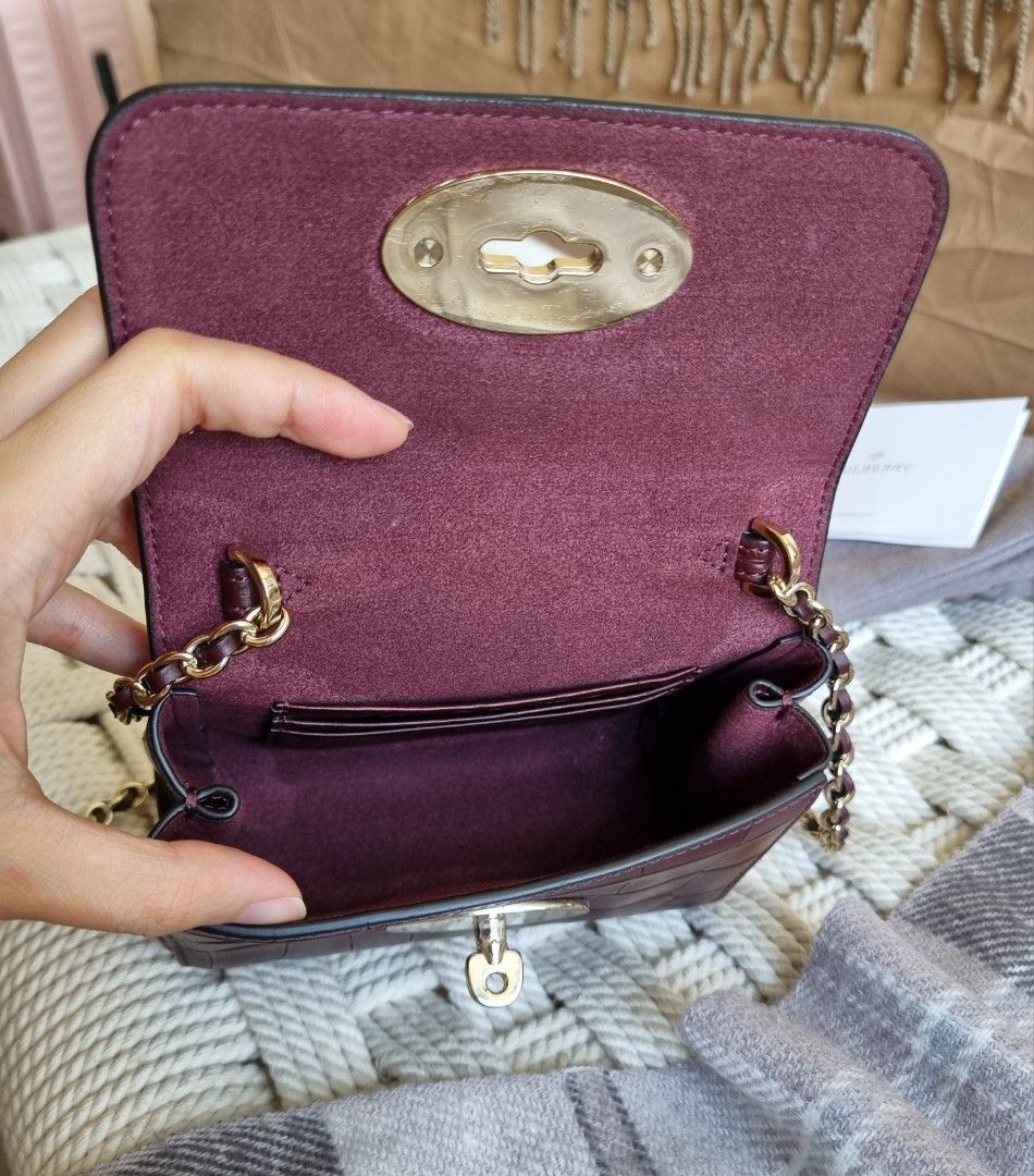 Oxblood Mulberry Tas Lily Tas Mulberry Lily Sling Bag Mini Red