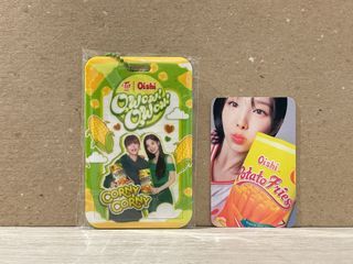 [TWICE] Twice x Oishi Photocard and Holder Nayeon PC and Corny Corny  Jeongyeon Dahyun PC Holder