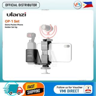 Ulanzi OP-1 Handheld Phone Holder Set Tripod Mount with Cold Shoe Mount for DJI OSMO Pocket - VMI