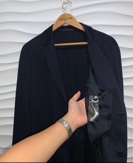 Uniqlo Men's Navy Comfort Jacket Coat! (LARGE)