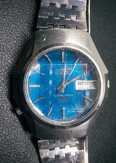 Vintage Citizen Cosmotron Blue Autoquartz Watch