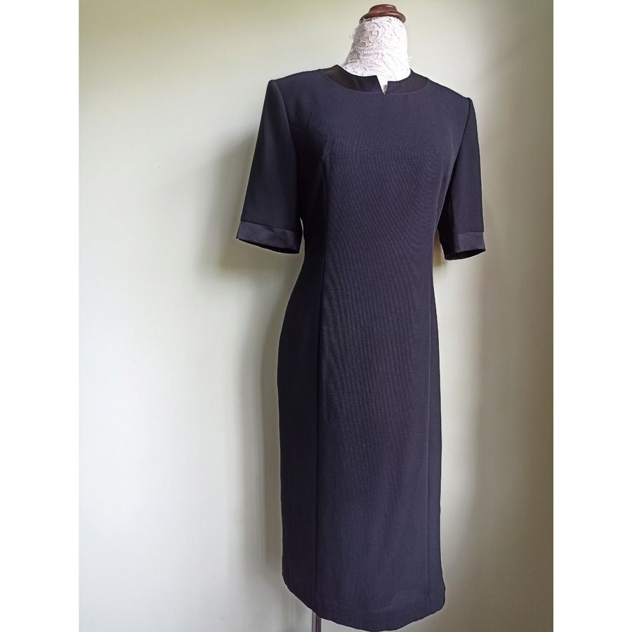 Classic black sheath dress clearance