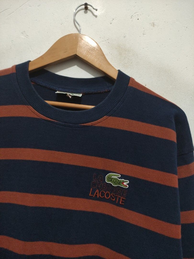 Vintage La Chemise Lacoste Stripe Sweatshirt Men s Fashion Tops Sets Hoodies on Carousell