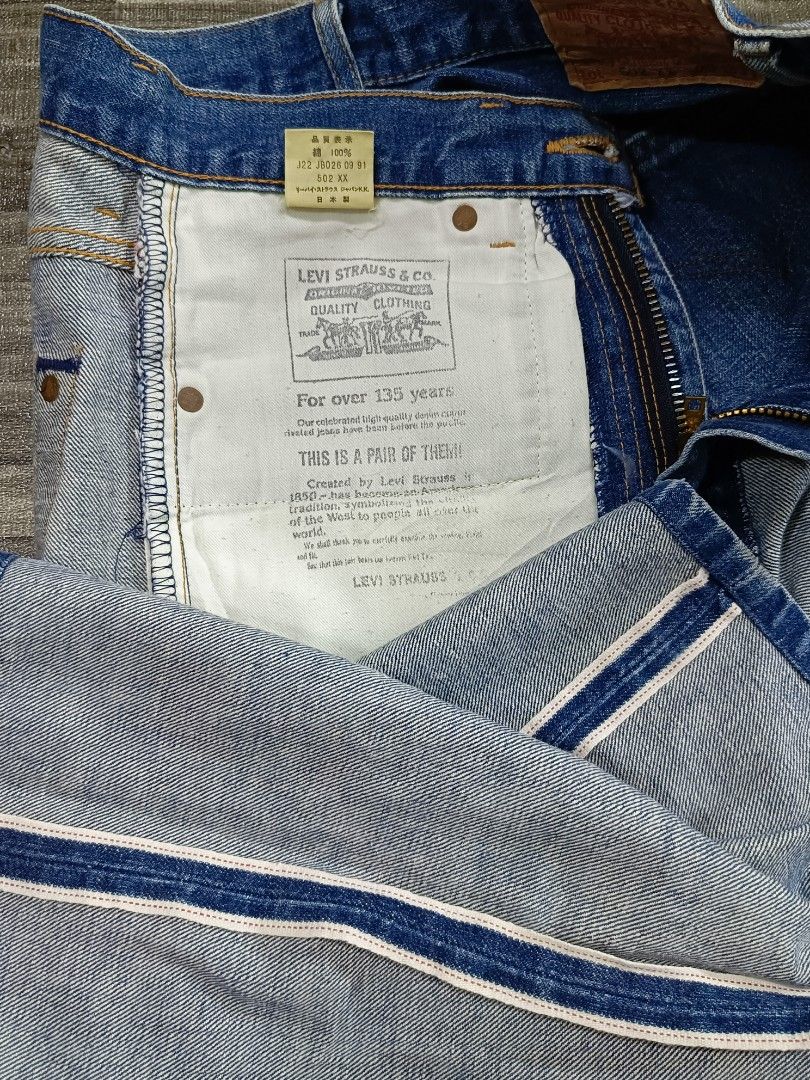 Vintage Levi s 502xx Big E selvedge for over 135 Years jeans