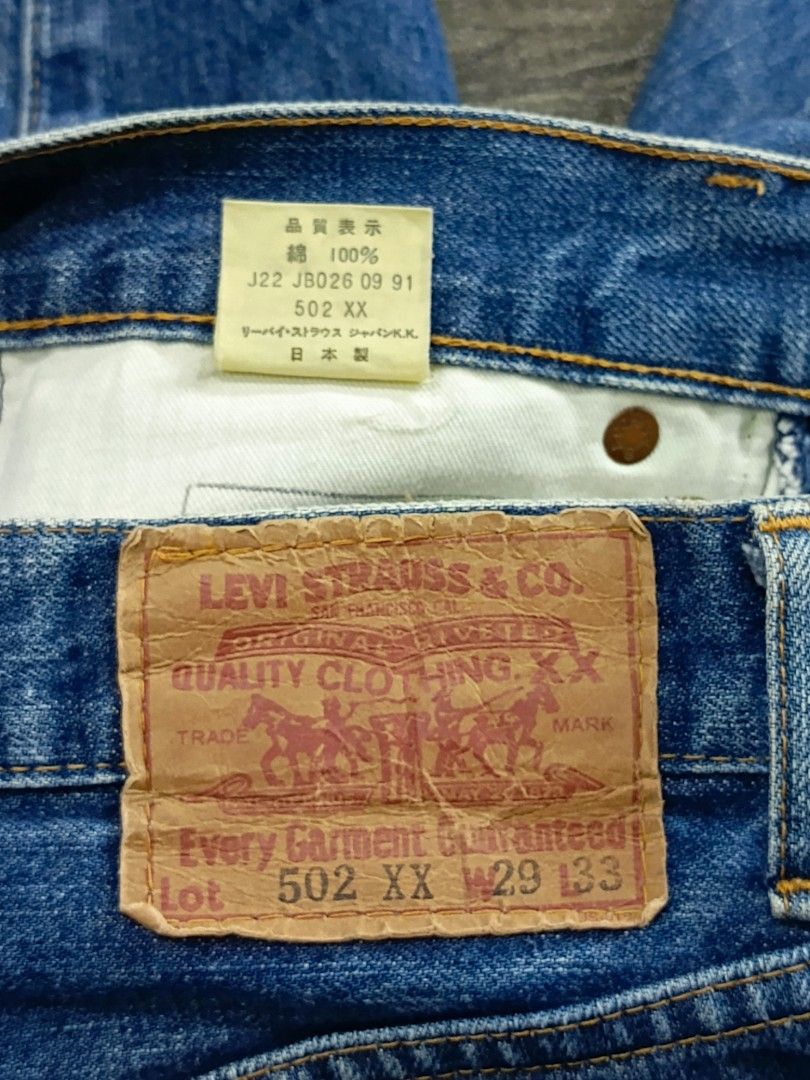 Vintage Levi s 502xx Big E selvedge for over 135 Years jeans