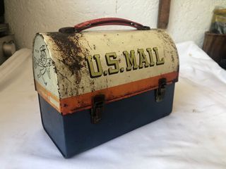 Vintage Metal U.S.  Mail Postal Box  Lunch Box