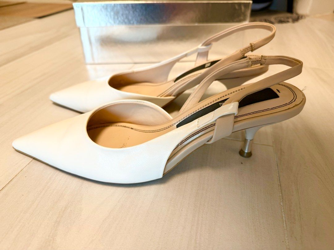 Sling back white shoes outlet