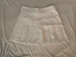 White tennis pleated skirt
