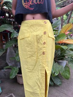 Yellow long skirt