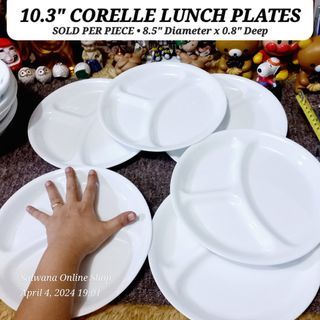 10.3" BIG SIZE CORELLE USA MICROWAVABLE LUNCH PLATE • Sold per piece