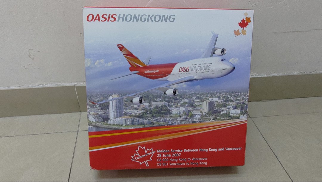 Maquette Avion JC Wings Boeing 747-400BCF Air Hong Kong - Échelle 1:200 - Moulée Sous Pression Neuve