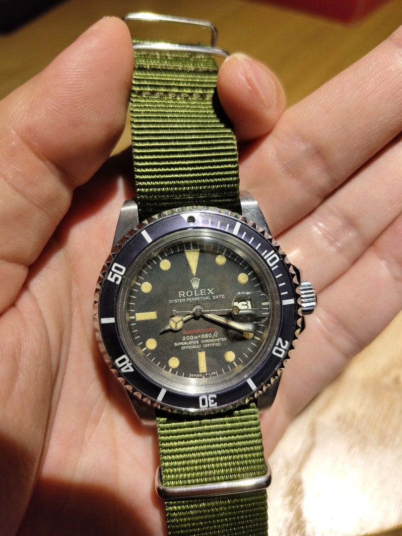 1680 single red submariner mk2 meter first tropical dial vintage rolex